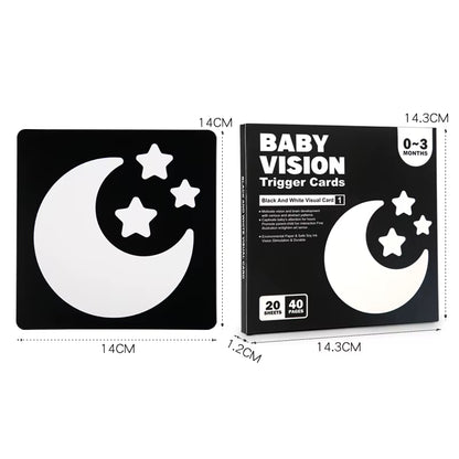 Baby Visual Stimulation Cards Montessori High Contrast Flash Card Infant Gift for Children Cognition Toy
