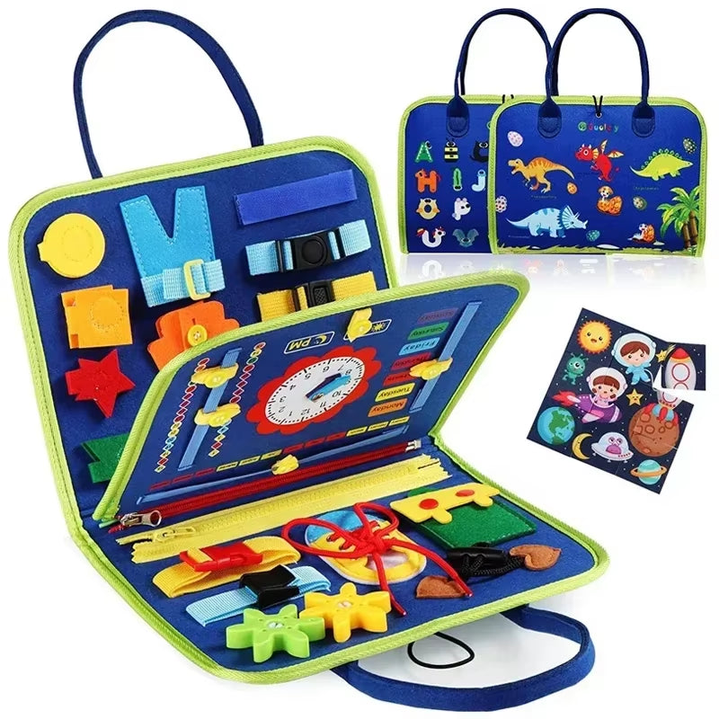 Montessori Kids Travel Toy Felt Activity Quiet Books Busy Board Activity Educational Sensory Learning Book